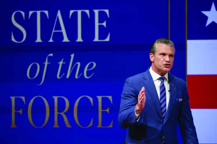 Hegseth announces a new drone command and cuts to 20% of generals in 'State of the Force' speech